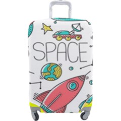 Space-cosmos-seamless-pattern-seamless-pattern-doodle-style Luggage Cover (large)