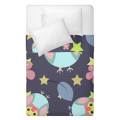 Owl-stars-pattern-background Duvet Cover Double Side (single Size) by Salman4z