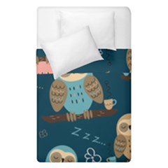 Seamless-pattern-owls-dreaming Duvet Cover Double Side (single Size) by Salman4z