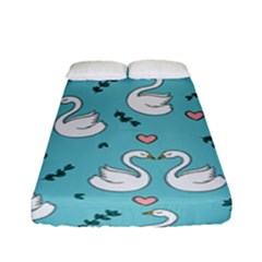 Elegant Swan Pattern Design Fitted Sheet (full/ Double Size) by pakminggu