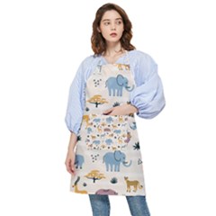 Wild Animals Seamless Pattern Pocket Apron by pakminggu