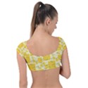 Party Confetti Yellow Squares Cap Sleeve Ring Bikini Top View2