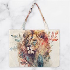 Lion Africa African Art Medium Tote Bag by pakminggu