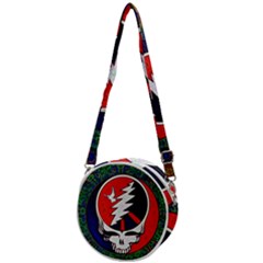 Grateful Dead Pattern Crossbody Circle Bag by Mog4mog4