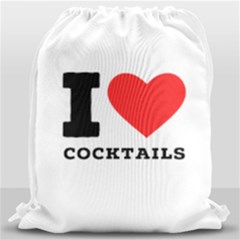 I Love Cocktails  Drawstring Bag (large) by ilovewhateva