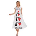 I love orange juice V-Neck Drawstring Shoulder Sleeveless Maxi Dress View2