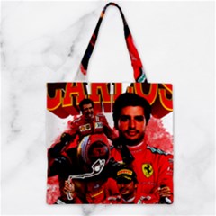 Carlos Sainz Zipper Grocery Tote Bag by Boster123