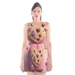 Cookies Valentine Heart Holiday Gift Love Scoop Neck Skater Dress