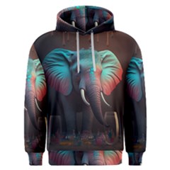 Elephant Tusks Trunk Wildlife Africa Men s Overhead Hoodie by Ndabl3x