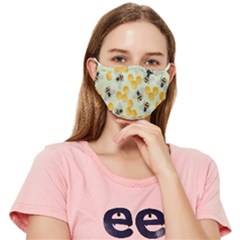 Honey Bee Bees Pattern Fitted Cloth Face Mask (adult) by Ndabl3x