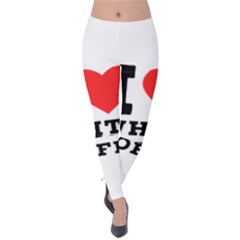 I Love White Coffee Velvet Leggings by ilovewhateva