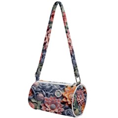 3d Flower Bloom Embossed Pattern Mini Cylinder Bag by Vaneshop