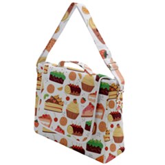 Seamless Pattern Hand Drawing Cartoon Dessert And Cake Box Up Messenger Bag by Wav3s