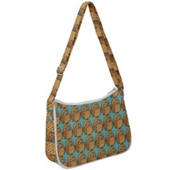 Owl Bird Pattern Zip Up Shoulder Bag by Vaneshop