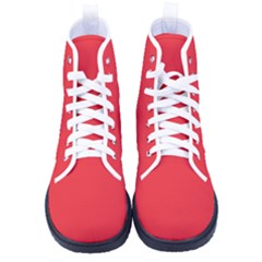 Cherry Tomato Red	 - 	high-top Canvas Sneakers