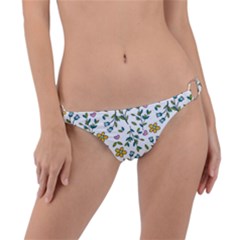 Flower Floral Pattern Ring Detail Bikini Bottoms