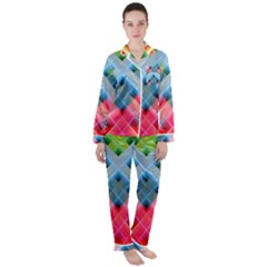 Graphics Colorful Colors Wallpaper Graphic Design Women s Long Sleeve Satin Pajamas Set	 by Amaryn4rt