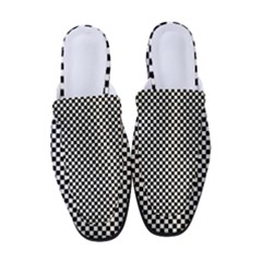 Black And White Checkerboard Background Board Checker Women s Classic Backless Heels