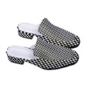 Black And White Checkerboard Background Board Checker Women s Classic Backless Heels View3