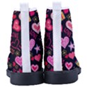 Multicolored Love Hearts Kiss Romantic Pattern Men s High-Top Canvas Sneakers View4