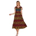 Patterns Rainbow V-Neck Drawstring Shoulder Sleeveless Maxi Dress View2