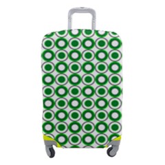 Mazipoodles Green White Donuts Polka Dot  Luggage Cover (small) by Mazipoodles