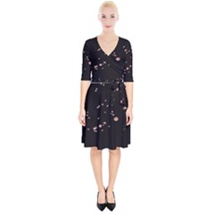 Abstract Rose Gold Glitter Background Wrap Up Cocktail Dress