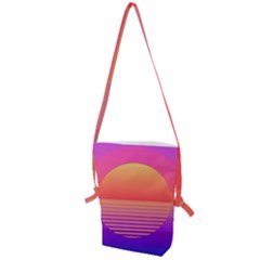 Sunset Summer Time Folding Shoulder Bag by uniart180623