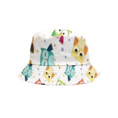 Owl Bird Inside Out Bucket Hat (kids) by uniart180623