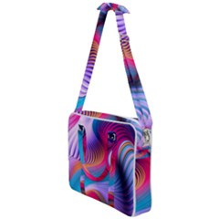 Colorful 3d Waves Creative Wave Waves Wavy Background Texture Cross Body Office Bag by uniart180623