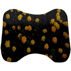 Bloomed Yellow Petaled Flower Plants Head Support Cushion by artworkshop