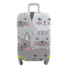 Cute Cats Seamless Pattern Luggage Cover (small) by Bangk1t