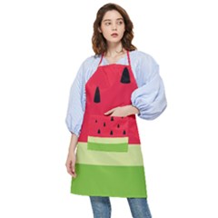 Watermelon Fruit Food Healthy Vitamins Nutrition Pocket Apron by pakminggu