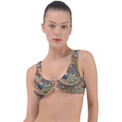 Wings-feathers-cubism-mosaic Ring Detail Bikini Top