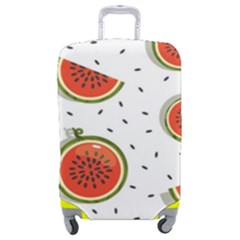 Seamless Background Pattern With Watermelon Slices Luggage Cover (medium) by pakminggu