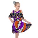 Gratefuldead Grateful Dead Pattern Kids  Shoulder Cutout Chiffon Dress View1