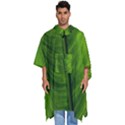 Green-leaf-plant-freshness-color Men s Hooded Rain Ponchos View1