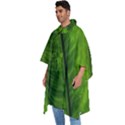 Green-leaf-plant-freshness-color Men s Hooded Rain Ponchos View2