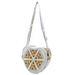 Pizza-slice-food-italian Heart Shoulder Bag by Sarkoni