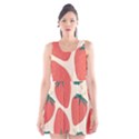 Seamless Strawberry Pattern Vector Scoop Neck Skater Dress View1