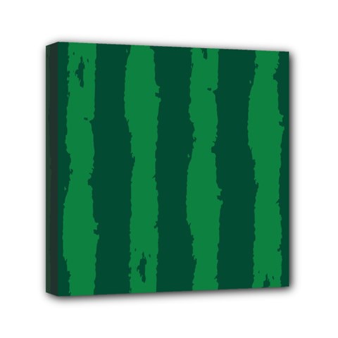 Green Seamless Watermelon Skin Pattern Mini Canvas 6  X 6  (stretched)