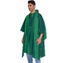 Green Seamless Watermelon Skin Pattern Men s Hooded Rain Ponchos View2