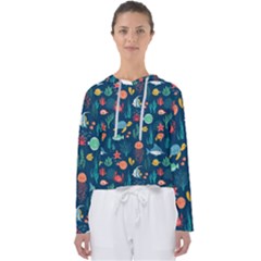 Fish Sea Animals Pattern Women s Slouchy Sweat by Ndabl3x