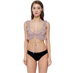 Punkte Low Cut Ruffle Edge Bikini Top