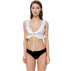 Abstract T- Shirt Vea I I T- Shirt Low Cut Ruffle Edge Bikini Top