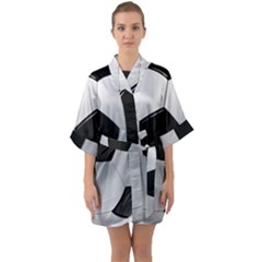 Soccer Ball Half Sleeve Satin Kimono  by Ket1n9