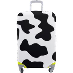 Animal-print-black-and-white-black Luggage Cover (large)