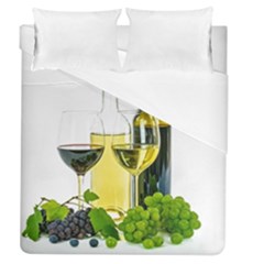 White-wine-red-wine-the-bottle Duvet Cover (queen Size) by Ket1n9