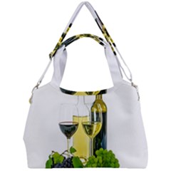 White-wine-red-wine-the-bottle Double Compartment Shoulder Bag by Ket1n9