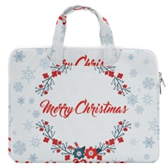 Merry-christmas-christmas-greeting Macbook Pro 16  Double Pocket Laptop Bag  by Ket1n9